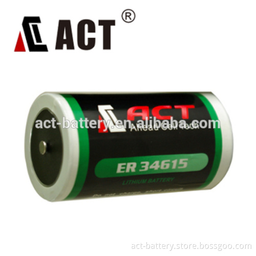 Non-rehcargeable Li-SoCl2 Battery, China Manufacture ER34615/ ER34615M Long Cycle life Battery